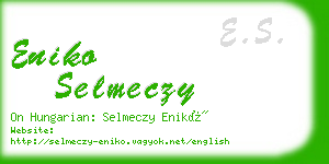 eniko selmeczy business card